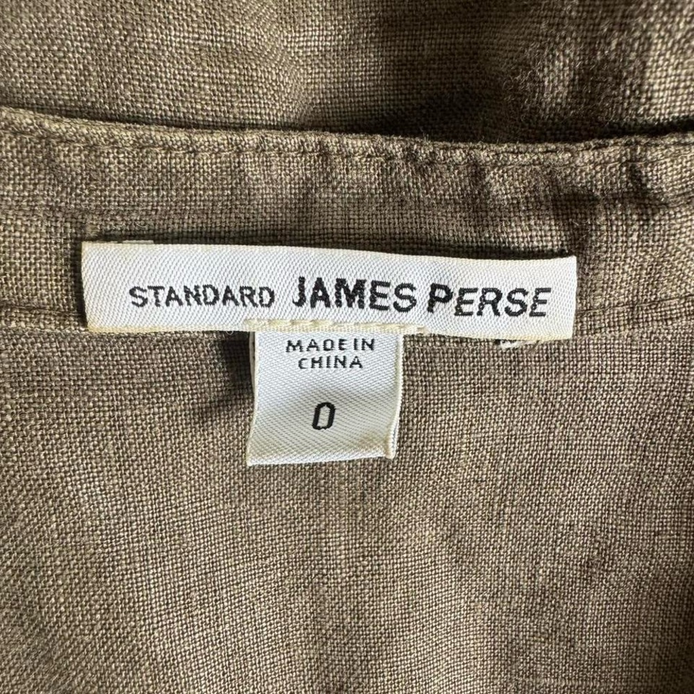 James Perse Olive Button-Down Shirt - image 5